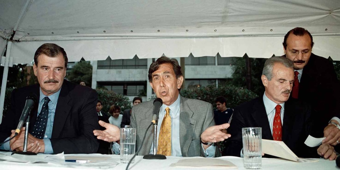 Vicente Fox, Cuauhtémoc Cárdenas y Francisco Labastida en el 2000