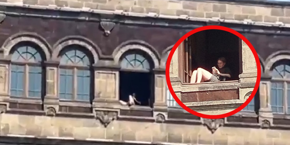 Revelan supuesta identidad de la mujer que tomó el sol en Palacio Nacional