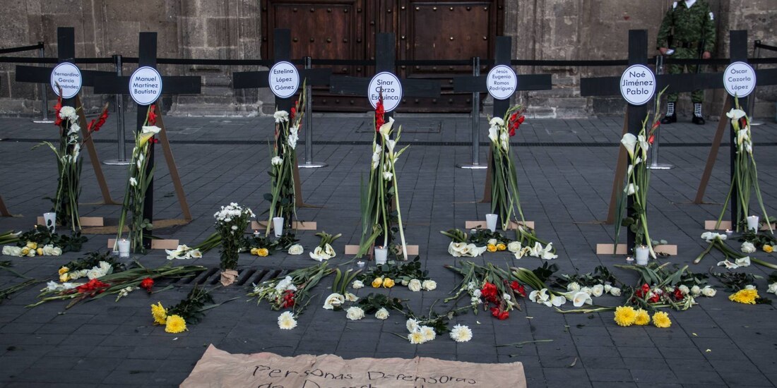 Conmemoración a activistas mexicanos asesinados.