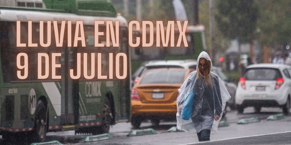 Así serán las lluvias en CDMX este martes 9 de julio.