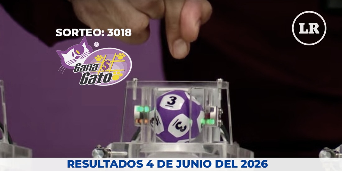 Resultados del Gana Gato 3018 del 4 de junio del 2026.