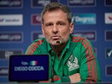Diego Cocca durante una conferencia de prensa de la Selección Mexicana.