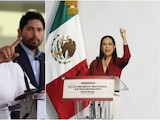 "Alito" Moreno, dirigente del PRI, y Ariadna Montiel, líder de Morena.