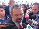 Jorge Nuño, en entrevista con medios a su llegada a la inauguración del Tren Interurbano.