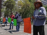 Aspecto de un bloqueo sobre Paseo de la Reforma en abril del 2026