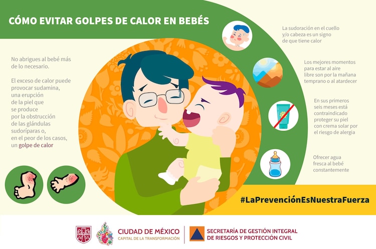Cómo evitar golpes de calor en bebés