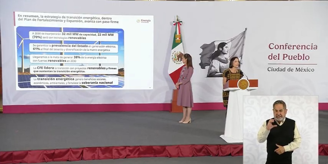 Conferencia de prensa en Palacio Nacional.
