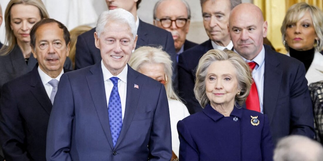 El expresidente de Estados Unidos, Bill Clinton, y la exsecretaria de Estado, Hillary Clinton.