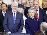 El expresidente de Estados Unidos, Bill Clinton, y la exsecretaria de Estado, Hillary Clinton.