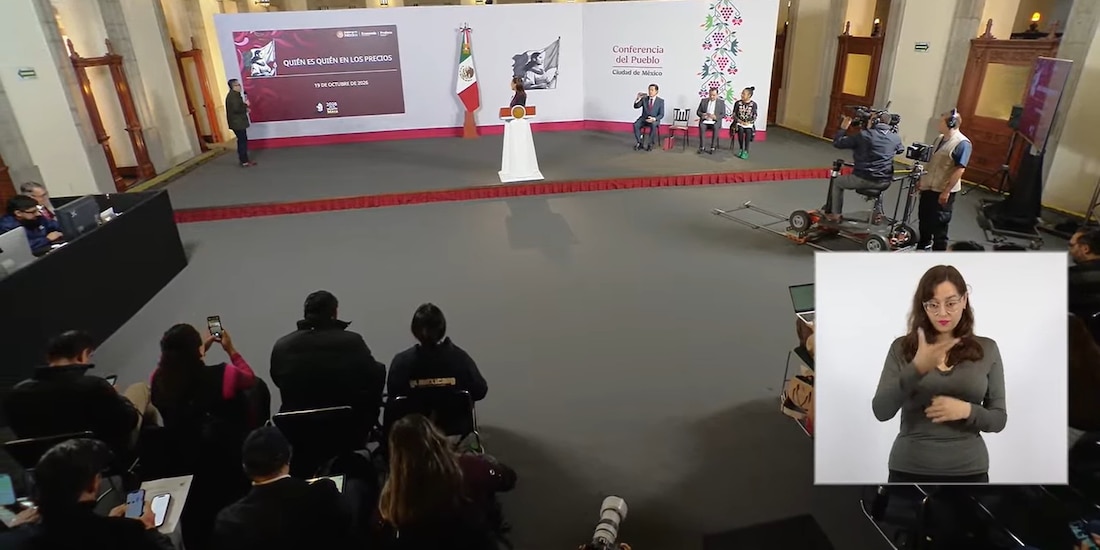 Iván Escalante en la Mañanera del Pueblo.