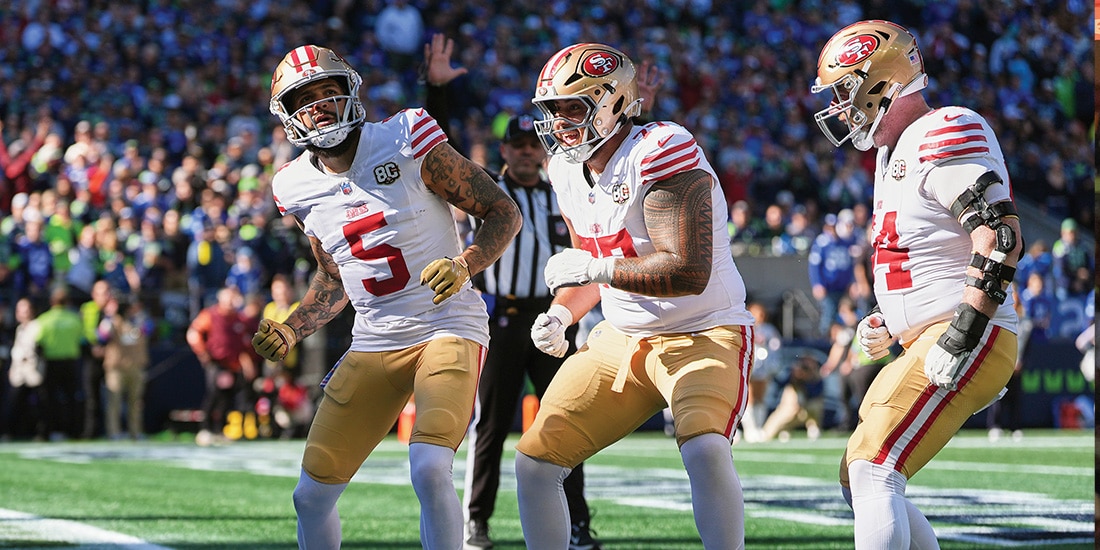 El receptor celebra una de sus anotaciones, el domingo pasado, en la Semana 5 de la NFL.