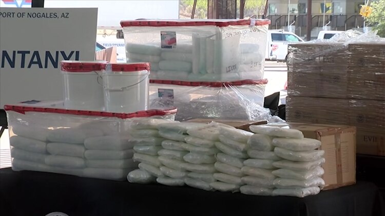 Cargamento de fentanilo decomisado por autoridades de EU en 2019.