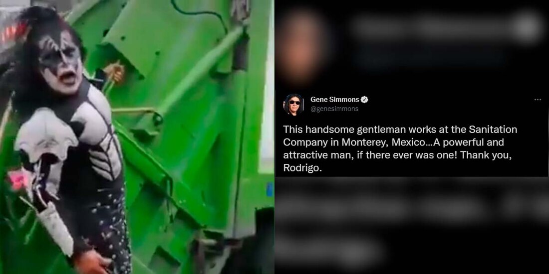De acuerdo con la publicación de Chaim Witz, nombre de pila de Gene Simmons, el trabajador de limpieza trabaja en una compañía de saneamiento en Monterrey, Nuevo León