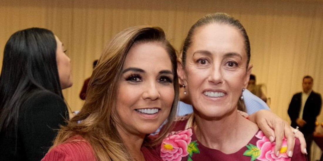 Mara Lezama y Claudia Sheinbaum.