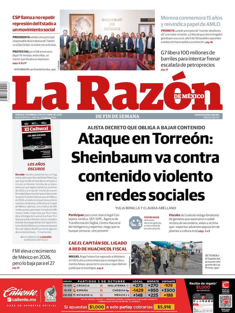 La Razón 03 Octubre 2026