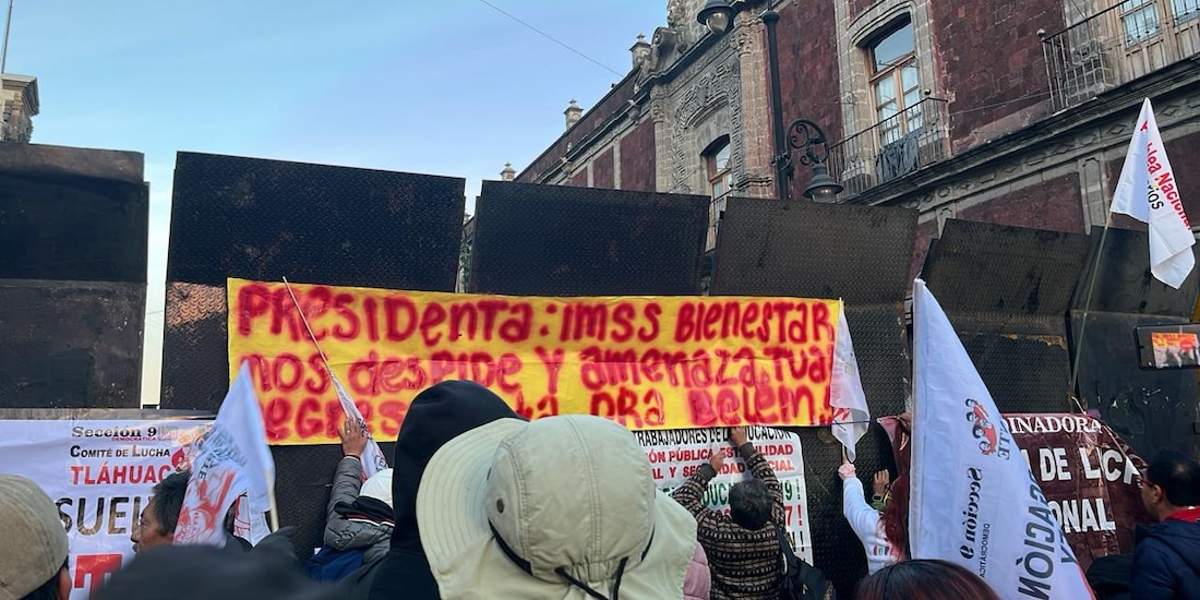 Protesta de la CNTE de este jueves.