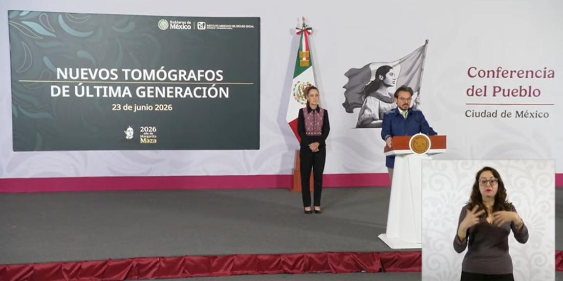 La Presidenta de México y el Director del IMSS.