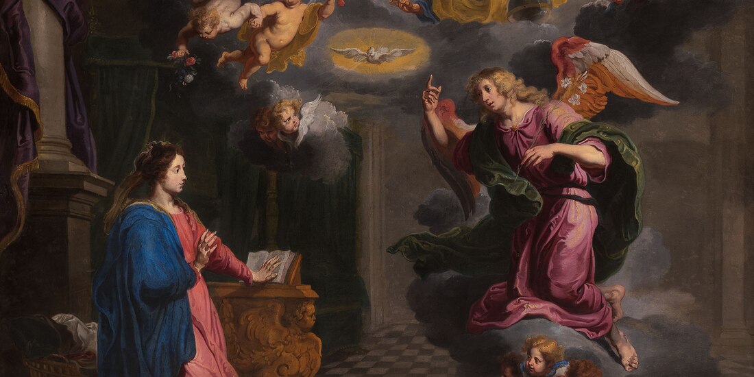 La anunciación, del artista Willem van Herp.