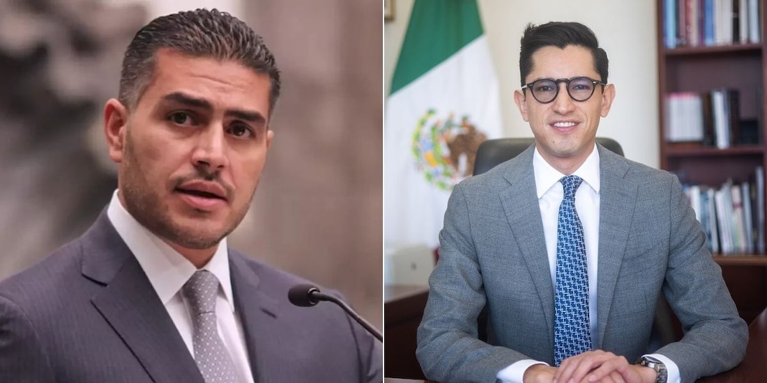 Omar García Harfuch y Roberto Velasco.