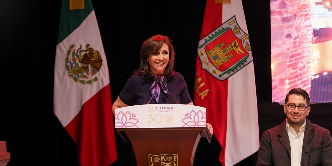 La gobernadora Lorena Cuéllar Cisneros.