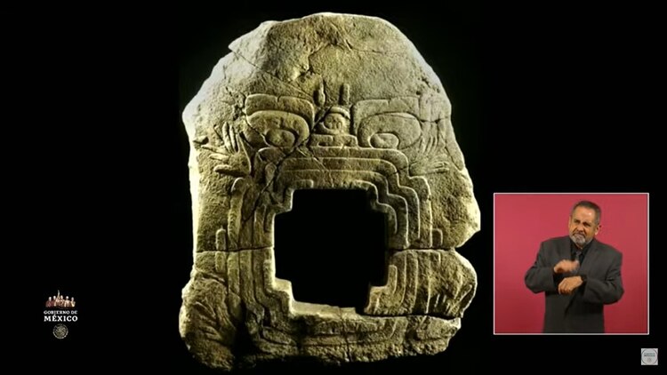 Imagen que se exhibió en la mañanera.