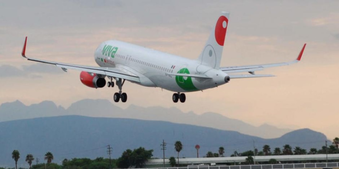 Una aeronave de Viva Aerobus, en una fotografía ilustrativa.