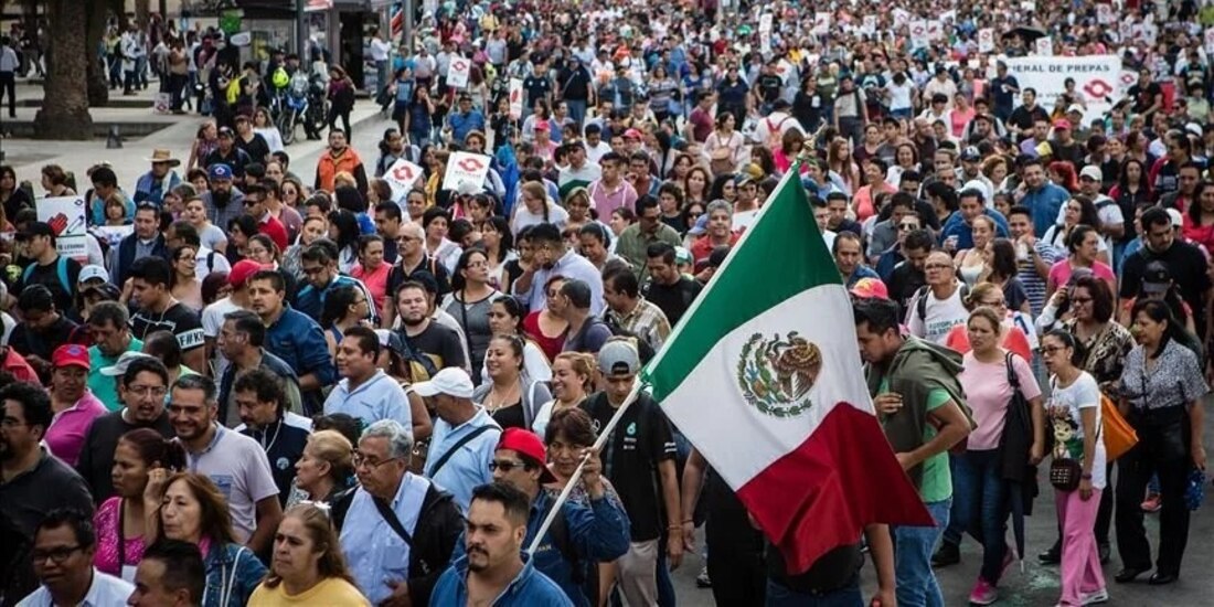Marcha en la Ciudad de México en semanas pasadas.