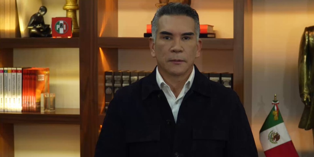 Alejandro Moreno, dirigente nacional del PRI, en un mensaje en video el 23 de agosto de 2026.