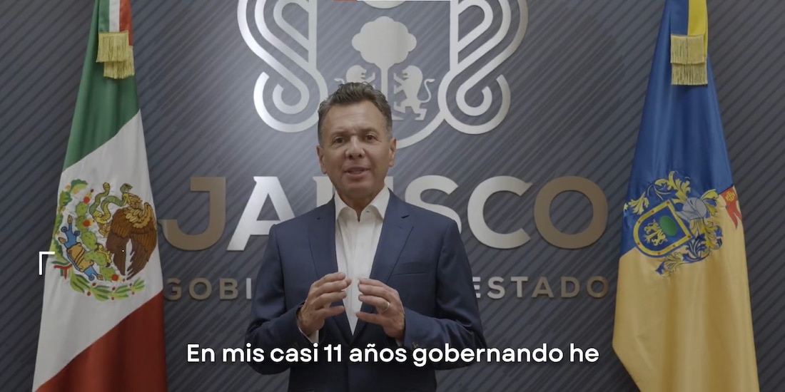 El mandatario estatal en su mensaje.