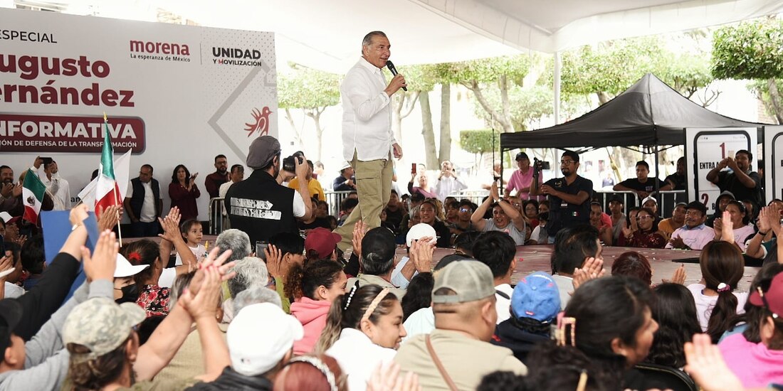 Adán Augusto, ayer en Cuautitlán.