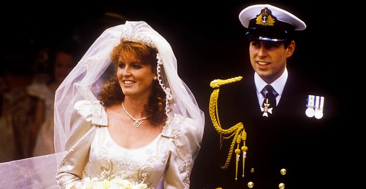 Sarah Ferguson y Andrew Mountbatten Windsor el día de su boda