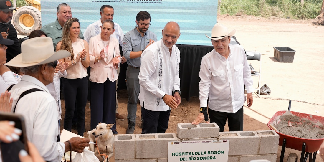 Colocan la primera piedra del Hospital de la Región del Río Sonora, el 5 de agosto de 2026.