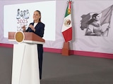 La Presidenta de México este lunes en Palacio Nacional.