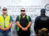 LOS DETENIDOS ayer por las autoridades en Guadalajara, tras un operativo conjunto.