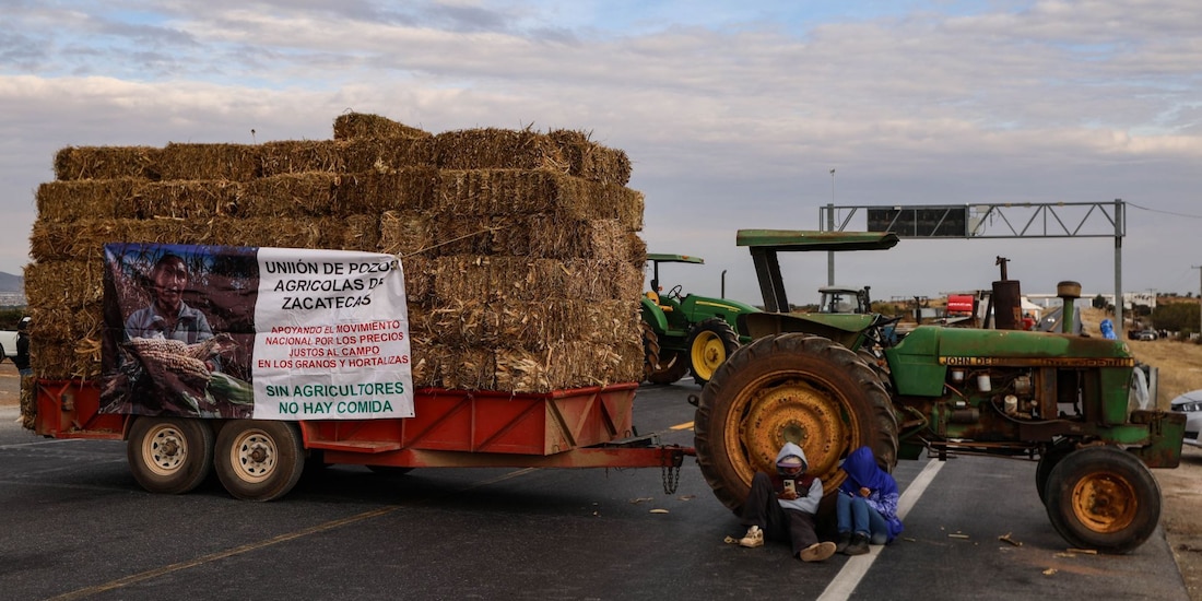 Productores agrícolas del estado bloquearon la mayoría de las carreteras federales para manifestarse en contra a la reforma a la Ley de Aguas Nacionales