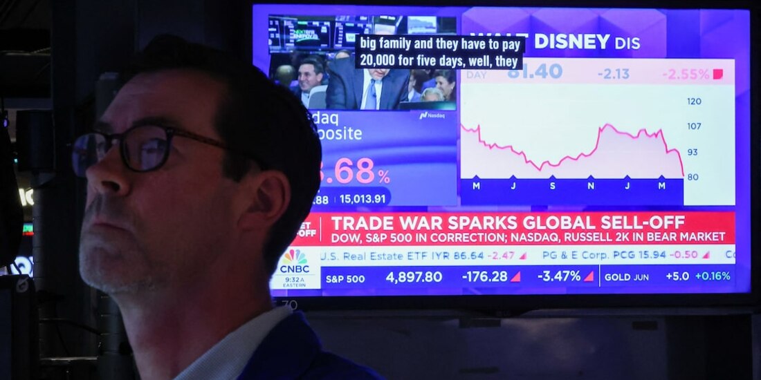 Mercados a la baja por aranceles de Donald Trump.