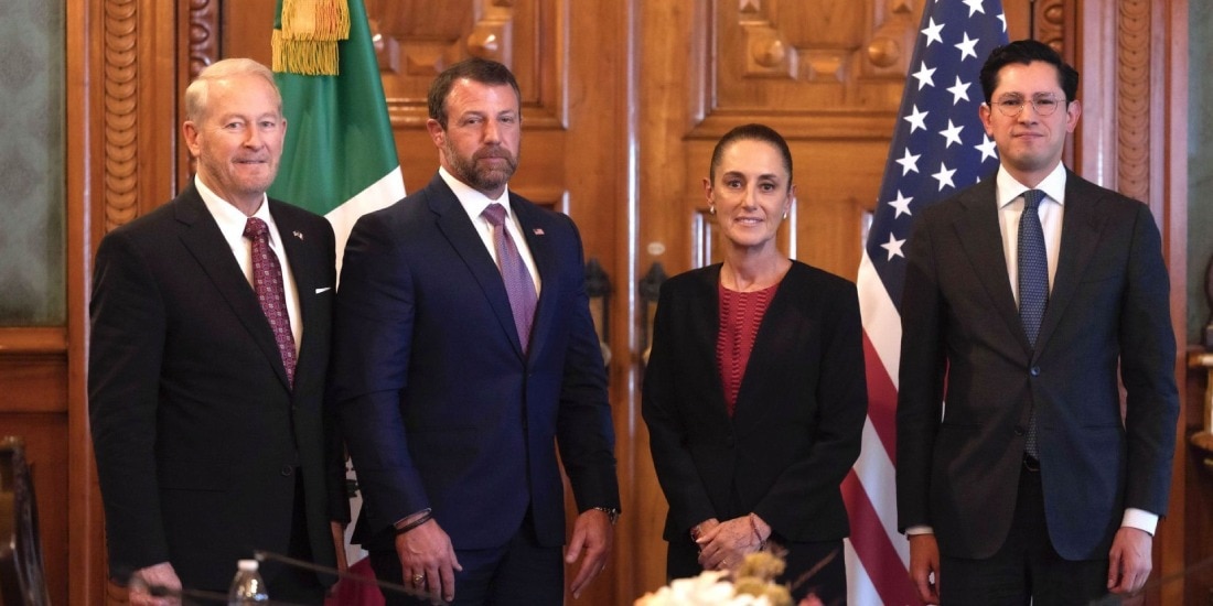 Mullin y Sheinbaum abordan crimen organizado, migración y control fronterizo.