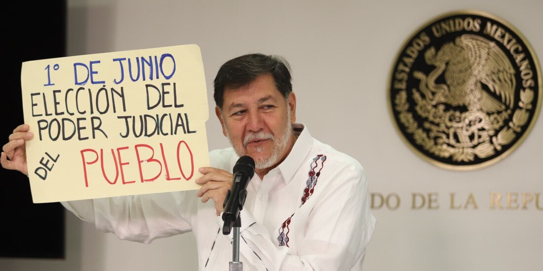 Gerardo Fernández Noroña, presidente del Senado, ayer, en sesión ordinaria.