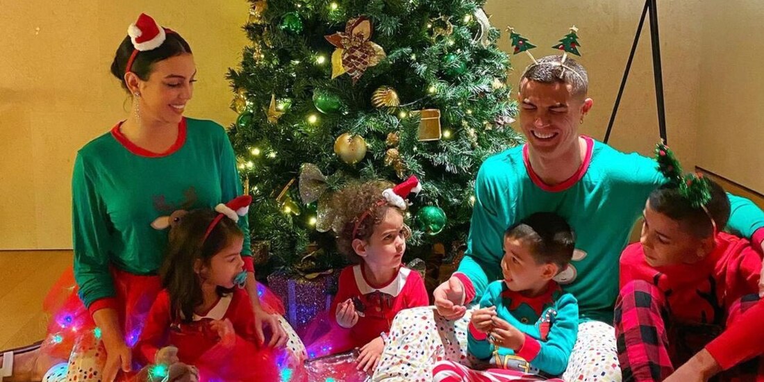 Cristiano Ronaldo acompañado de sus hijos y pareja para celebrar la Navidad.