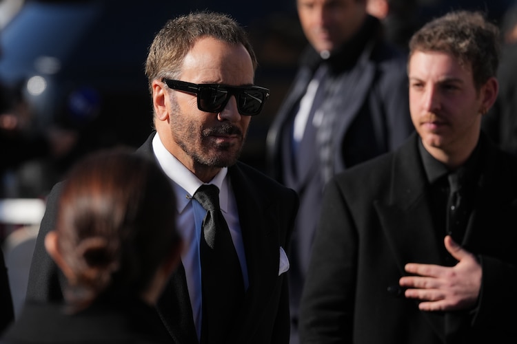 Tom Ford en el Funeral de Valentino Garavani
