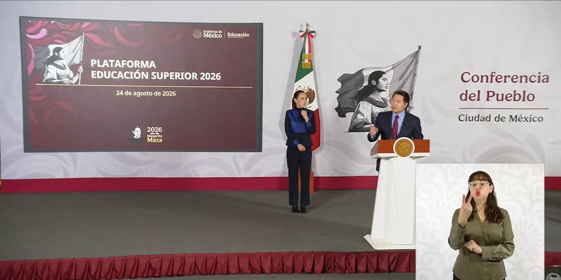 Mario Delgado estuvo este lunes en Palacio Nacional.