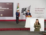 Mario Delgado estuvo este lunes en Palacio Nacional.
