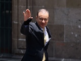 El gobernador de Sonora, Alfonso Durazo, a su llega a Palacio Nacional el 14 de mayo de 2026.