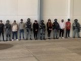 Presentación de los detenidos.