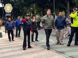 Pablo Vázquez, titular de la SSC-CDMX (centro), encabeza recorridos de seguridad.