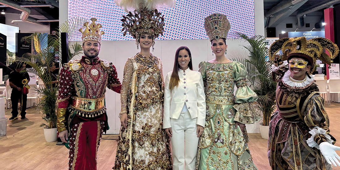 MIREYA SOSA Osuna, secretaria de Turismo de Sinaloa, en el Tianguis Turístico, ayer.