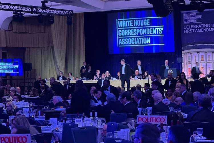 Aspecto de la Cena de Corresponsales, donde ocurrió el tiroteo.