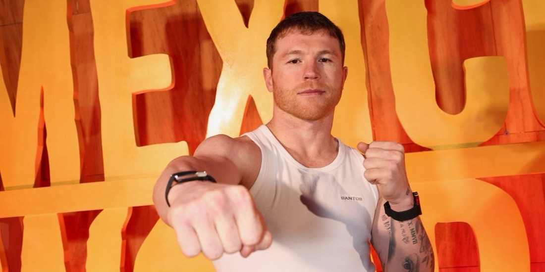 Canelo Álvarez en Arabia Saudita para su pelea ante Christian Mbilli