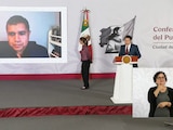 El experto Ravi Iyer durante su participación, vía enlace, en Palacio Nacional.