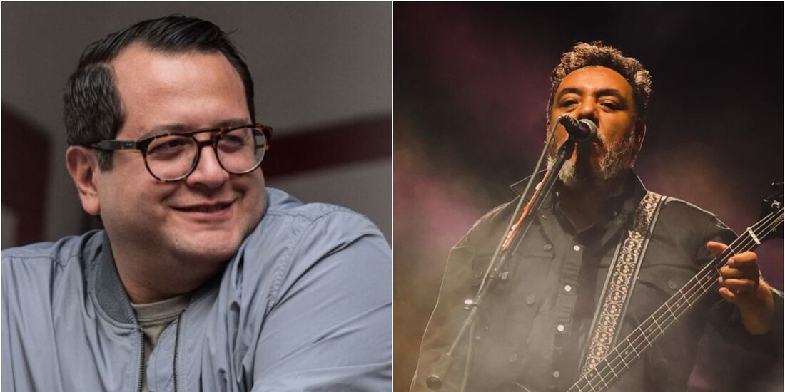 En la imagen, José Ramón López Beltrán y el músico Paco Ayala.